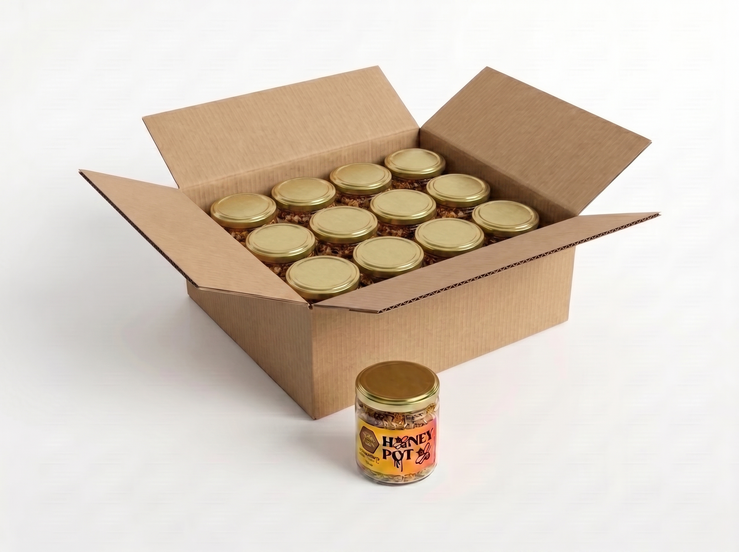 Polen Floral Caja x12 (125g c/u) - Miel pura artesanal Honey Pot cosechada en Guanare Portuguesa