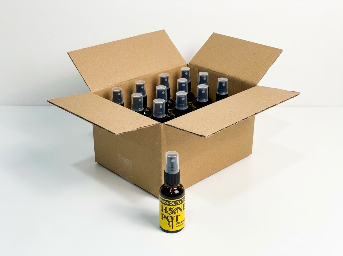 Propóleo al 30% Spray 30ml Caja x12 (30ml c/u) - Miel pura artesanal Honey Pot cosechada en Guanare Portuguesa