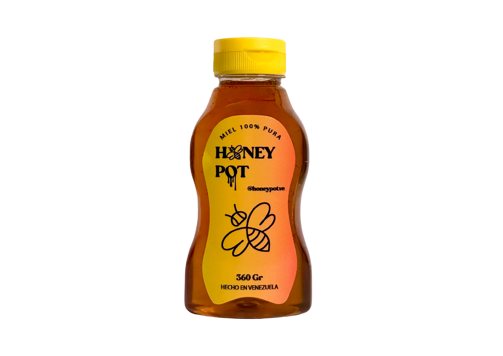 Miel Pura de Abeja 360g - Miel pura artesanal Honey Pot cosechada en Guanare Portuguesa